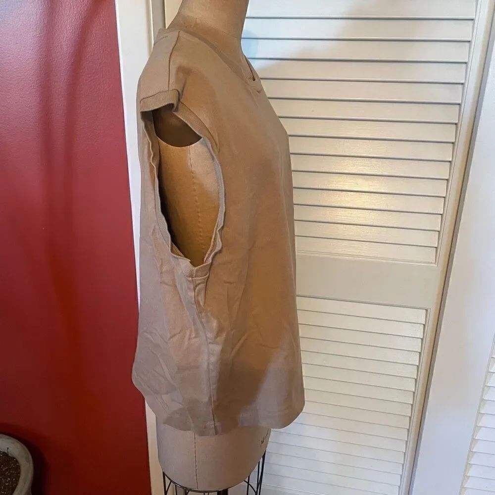 BANANA REPUBLIC | tan muscle t crewneck light sweatshirt XL - Picture 2 of 7